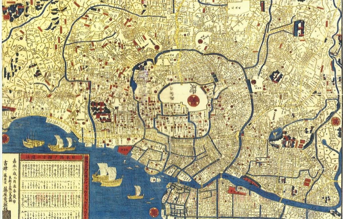 Karte von alt-Tokyo