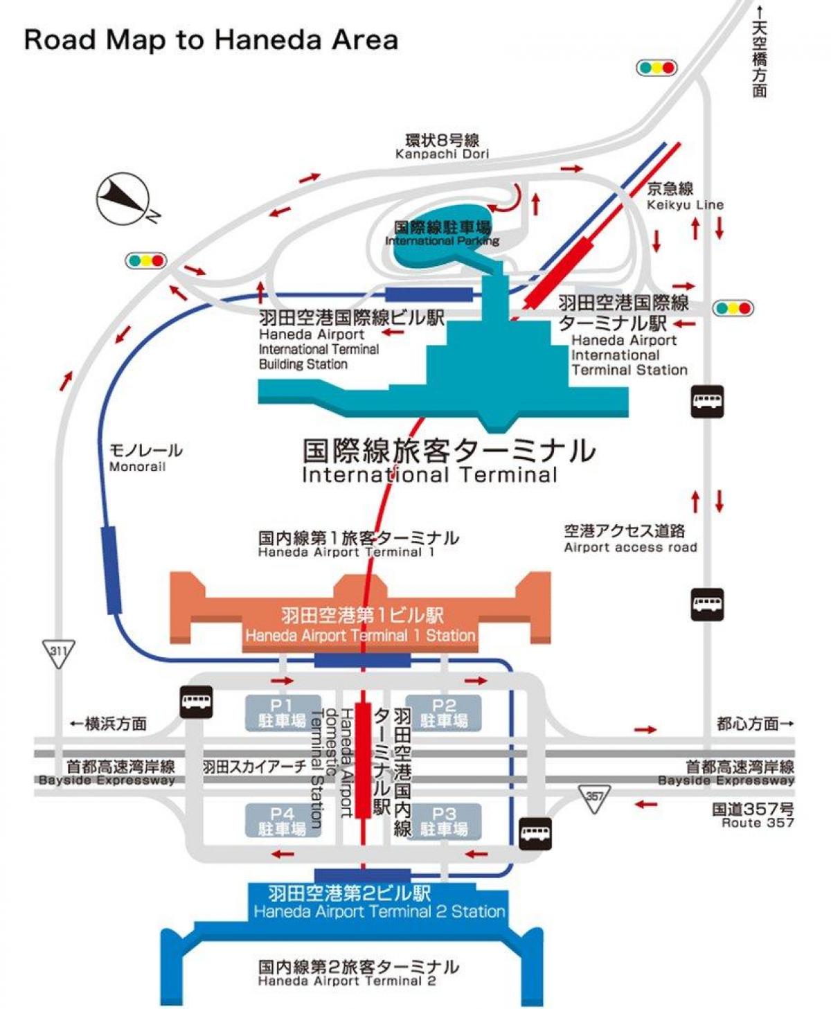 haneda international airport Landkarte