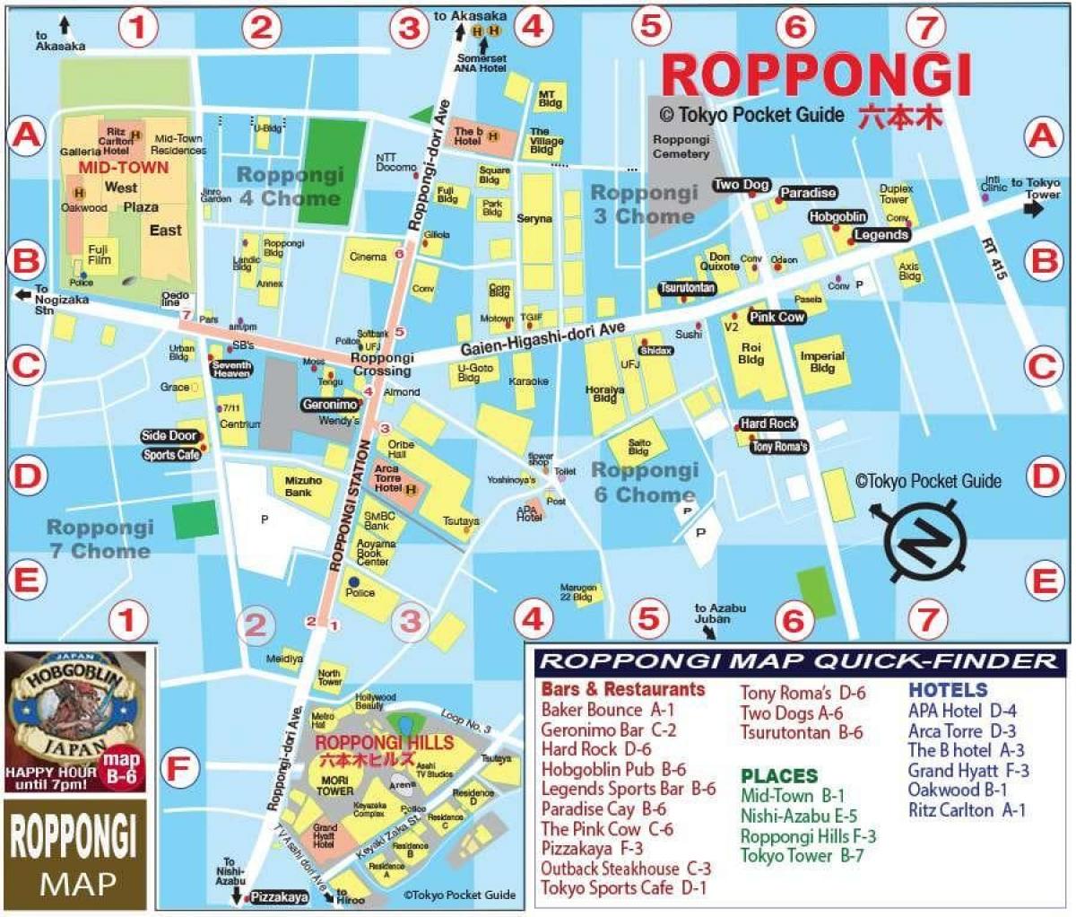 Karte von roppongi