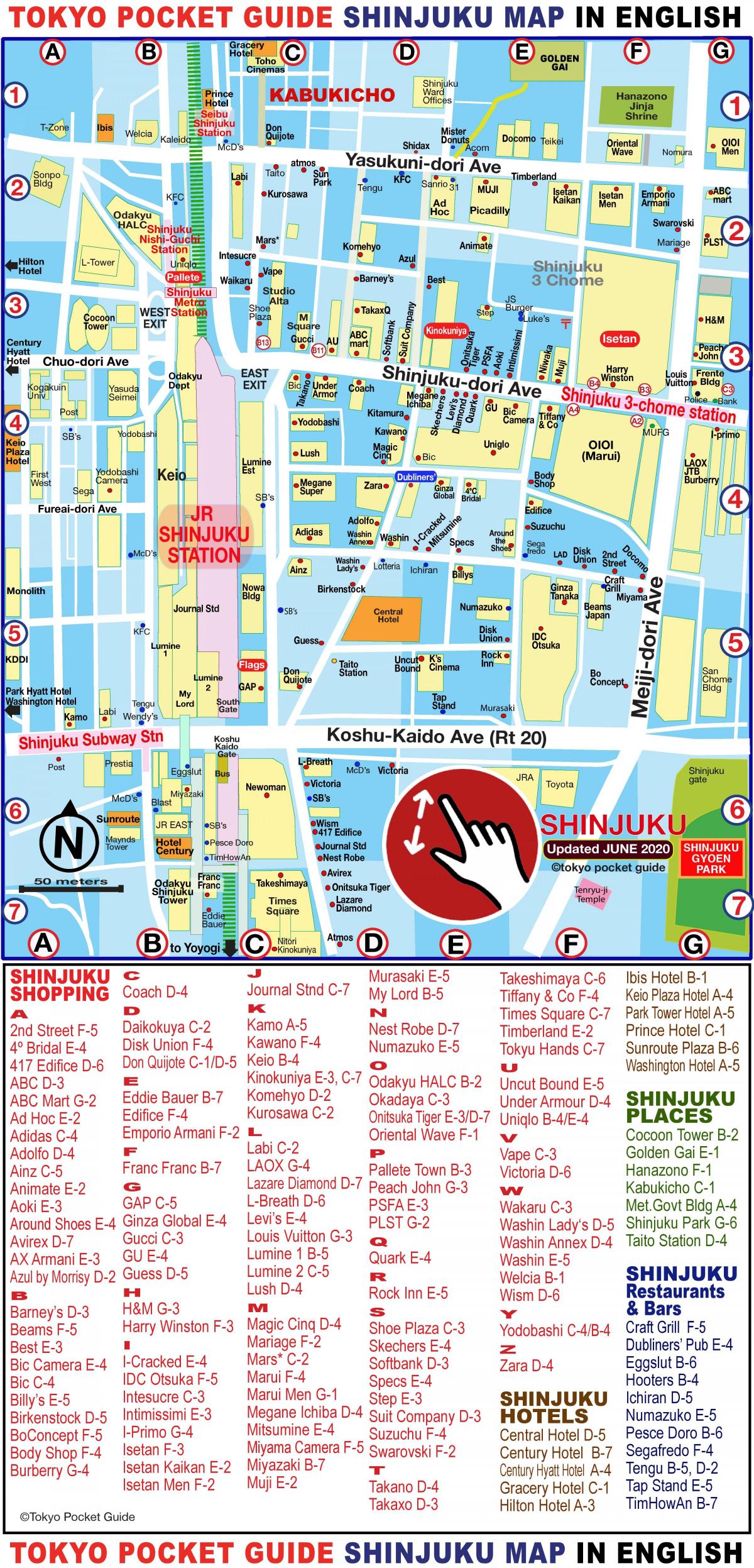 Shinjuku Karte Einkaufen
