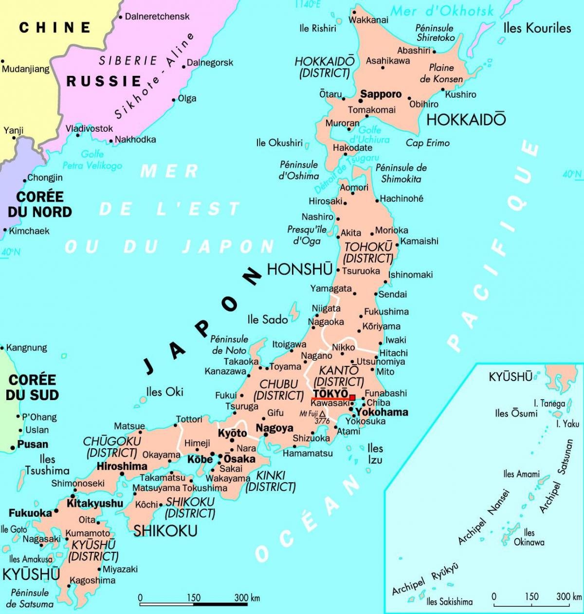 Karte von Japan, Tokio