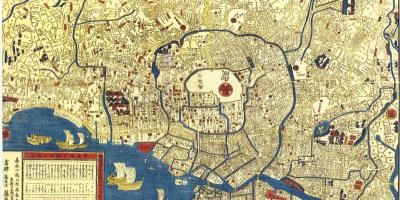 Karte von alt-Tokyo