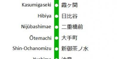 Karte von Chiyoda line