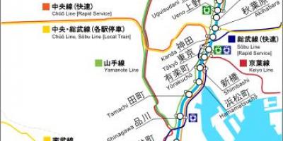 Karte von Keihin tohoku-Linie