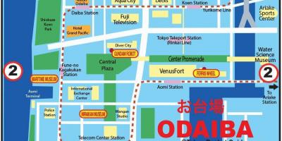 Odaiba, Tokio Karte anzeigen