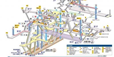 Karte von Shinjuku station