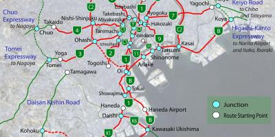 Karte von Tokyo highway