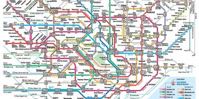 Karte von Tokyo metro
