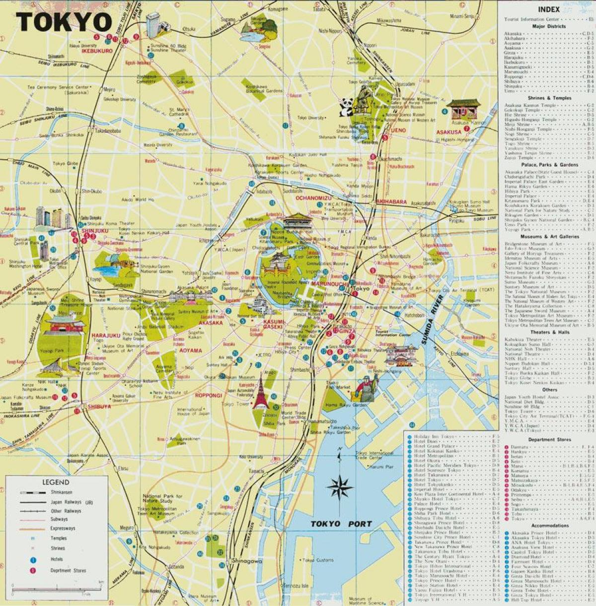 Tokyo guide map