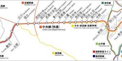 Tokio chuo line map