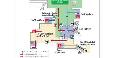 Karte der hamamatsucho station