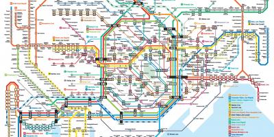 Karte der JR-Linien in Tokio