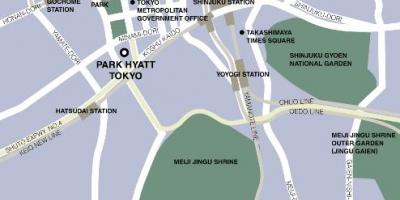 Karte von park hyatt Tokyo