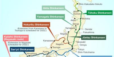 Shinkansen-Bahnhof Tokyo Karte